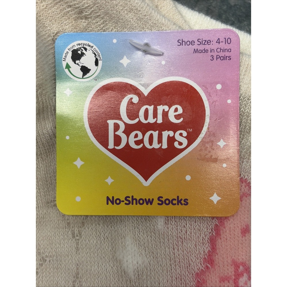 Care Bears No Show Socks - Size 4-10 - 3 Pair - New - Picture 5 of 5